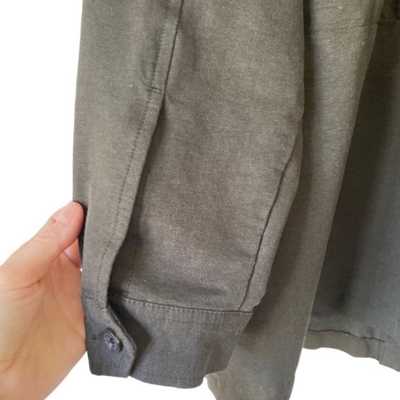 Women’s Magellans Travel Gear Button Front Fall Jacket Pockets Khaki Green Sz L - Picture 10 of 16